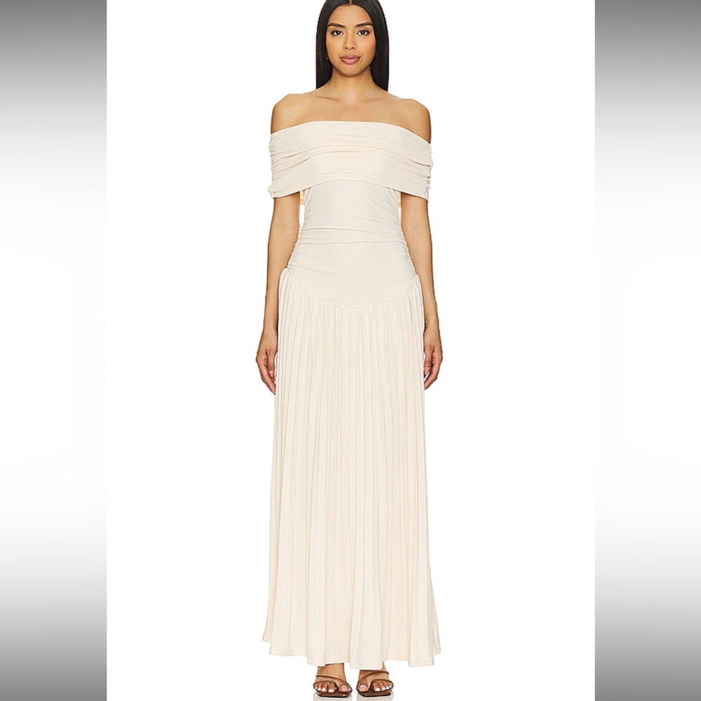 Field Of Dreams Dress in Oatmeal by LIONESS - M